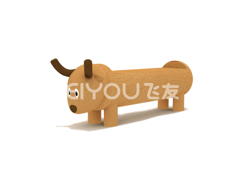 FY286-07幼兒園兒童木制游樂玩具-戶外兒童木質滑滑梯