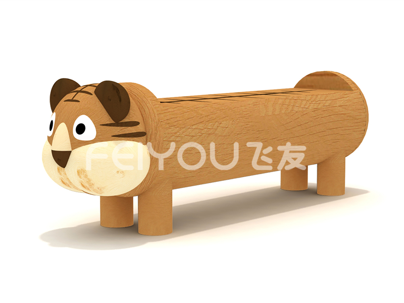 FY286-08幼兒園兒童木制游樂設施-戶外少兒木質滑梯